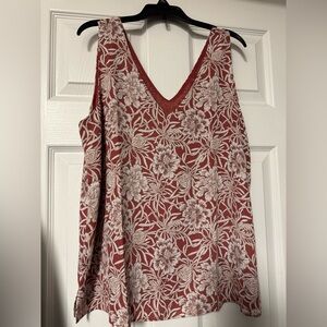 Loft Outlet Floral V-Neck Sleeveless Top